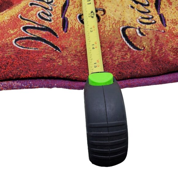 Walk By Faith Woven Tote Hand Bag Multicolored Zip Closure Red Orange 16 in NWT - Picture 10 of 10